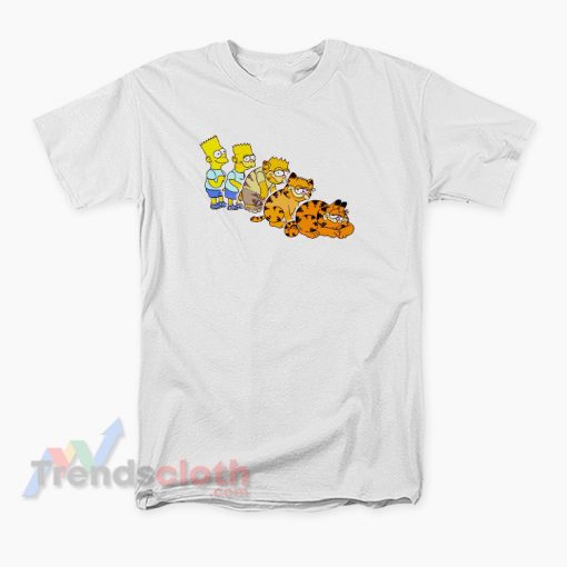 Bart Simpson To Garfield Animorph Meme T-Shirt