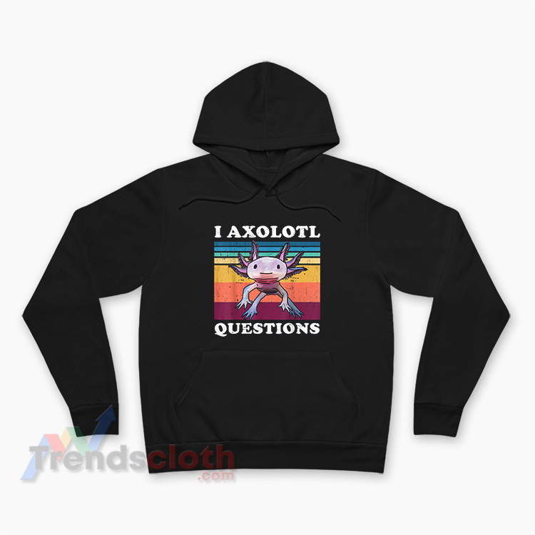 Vintage Retro I Axolotl Questions Hoodie