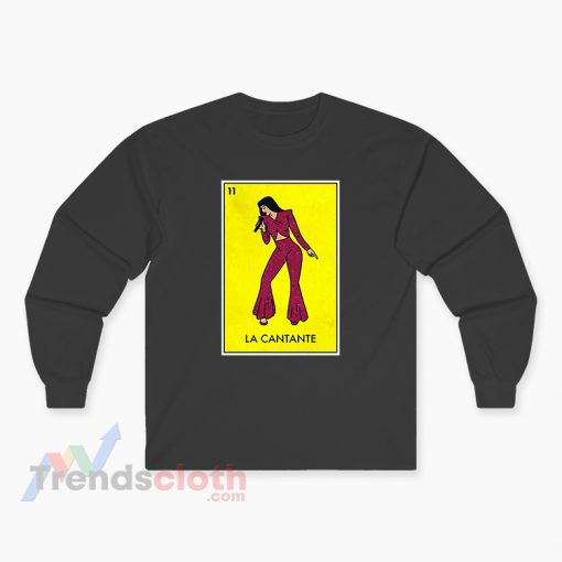 La Cantante Selena Loteria Bingo Card Long Sleeve T-Shirt