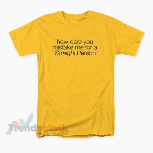 How Dare You Mistake Me For A Straight Person T-Shirt