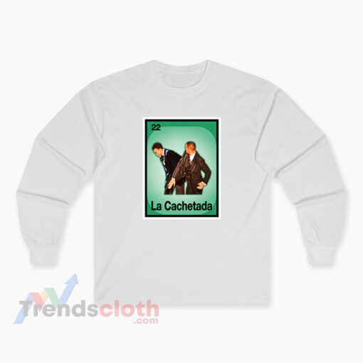 Will Smith Chris Rock La Cachetada Loteria Card Long Sleeve T-Shirt