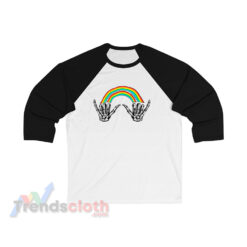 Louis Tomlinson Skeleton Rainbow Unisex 3/4 Sleeve Baseball T-Shirt