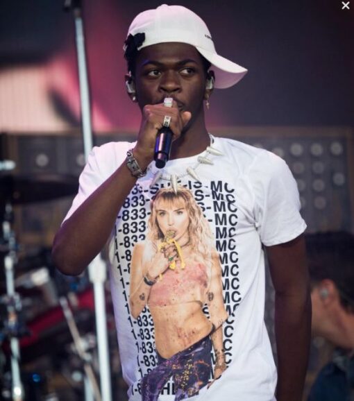 Lil NasX Miley Cyrus 1-833-She-Is-Mc T-Shirt