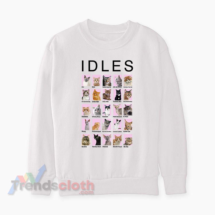 Idles Band Cat Chart Sweatshirt