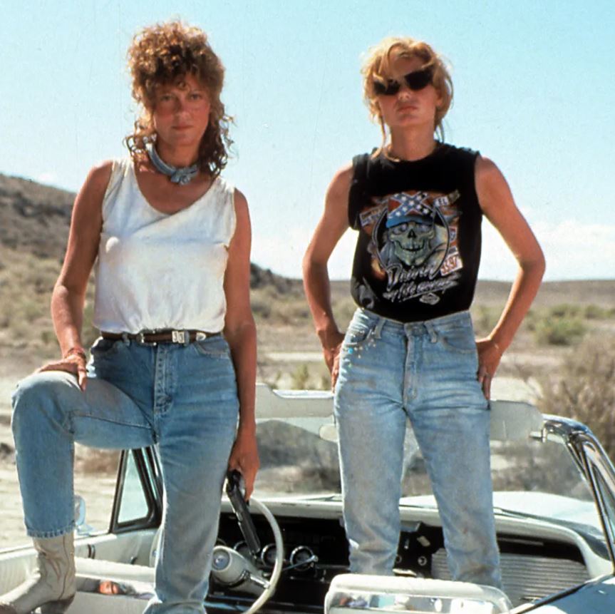 Vintage 1991 Thelma And Louise Skull Drivin' My Life Away T-Shirt